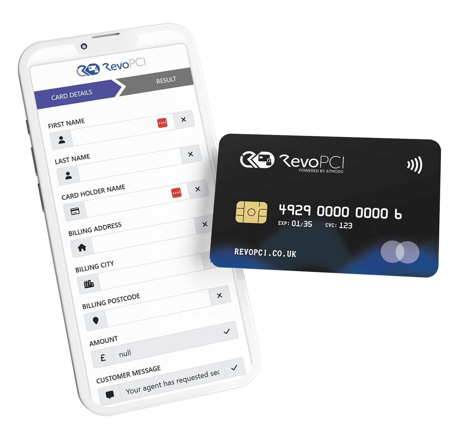 Smartphone and Credit Card Mockup Revo PCI